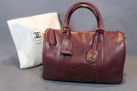 Vintage Chanel Caviar Skin CC Boston Bag Handtasche Bordeaux Rot Düsseldorf - Eller Vorschau