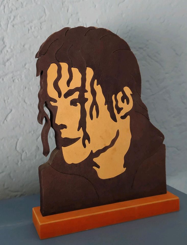 Rarität Michael Jackson Holz Kopf 3D Sammler in Pforzheim