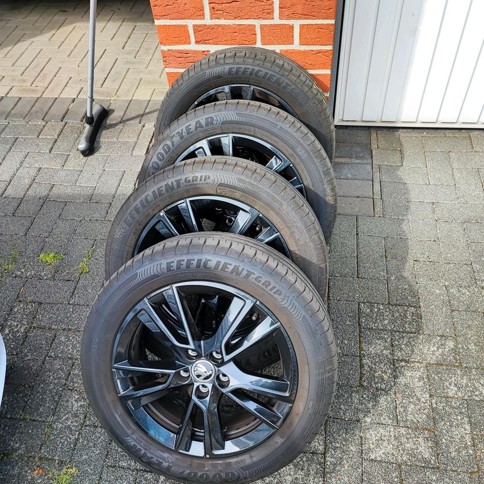 Alufelgen Komplettradsatz Skoda Sommerreifen 195/55 R16 91V NEU in Gütersloh