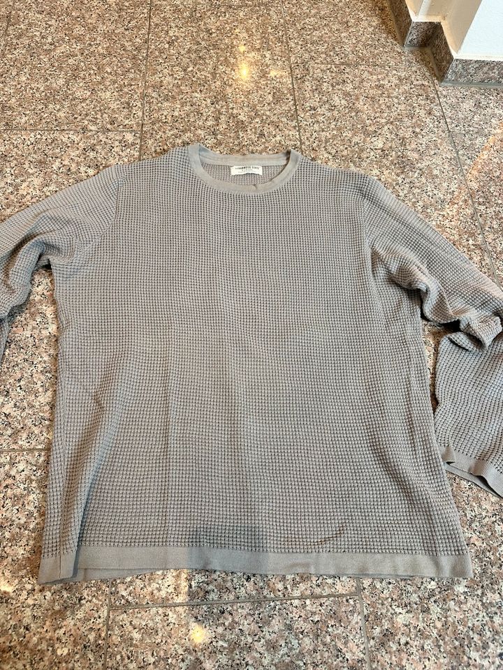 Herren Pullover XL Waffelstrick Pulli Sweater 100% Baumwolle in Liederbach