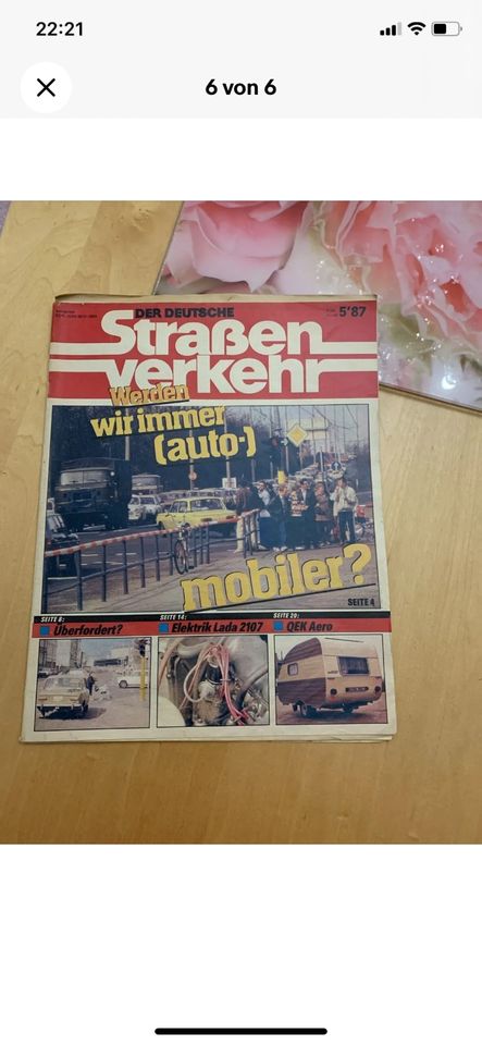 Straßenverkehr, DDR , 5 Stück, 1987 in Wildenfels