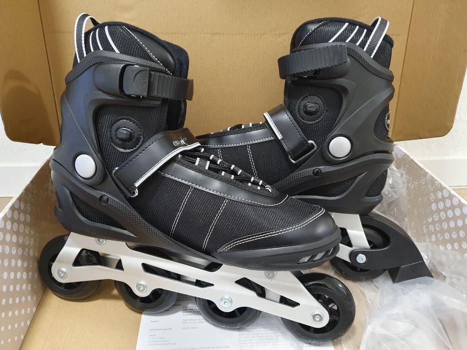 muuwmi Inline Skates Inliner Verstellbar Gr.44,45,46 Herren Damen in Wolsdorf