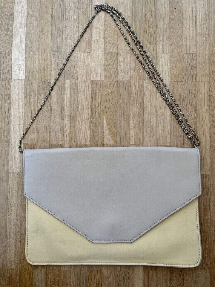 Clutch Handtasche in creme beige gelb türkis in Mannheim