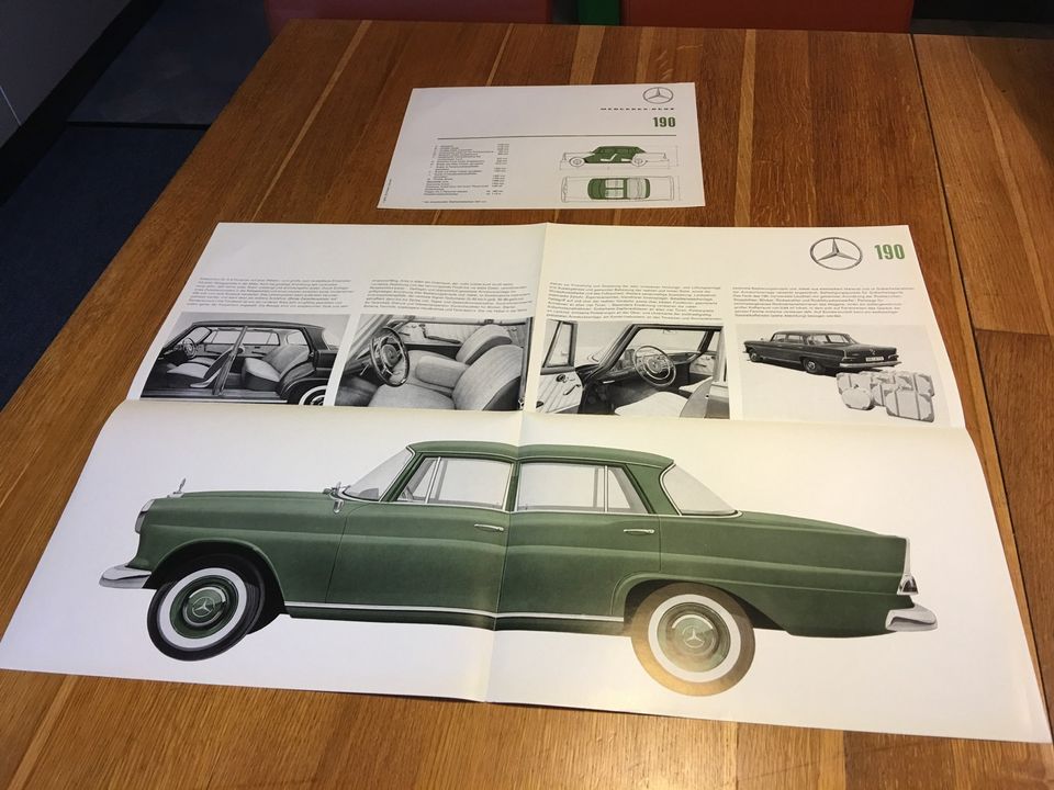 3 Alte Mercedes Benz Faltprospekte 60er Jahre in Nidda