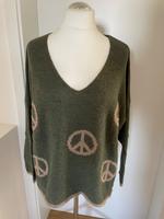 Wollpullover Khaki/Peace One Size-Italienische Mode Bayern - Asbach-Bäumenheim Vorschau