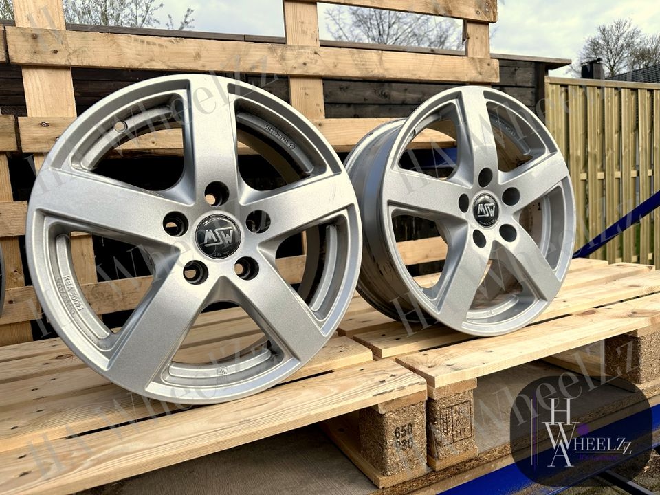 GUTER ZUSTAND ➡️ Dacia Nissan Renault Alufelgen 5x114,3 MSW55 Silber Felgen Alufelgen 16 Zoll ➡️ Duster Juke Leaf Primera Pulsar Qashqai J10 J11 X-Trail T30 T31 Kadjar Laguna Fluence Megane Z RFB Zoe in Bünde