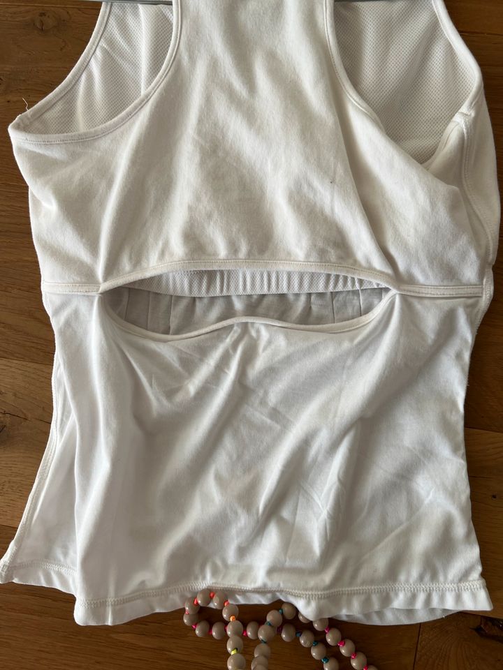 Nike fit dry Oberteil Shirt Top Sport Größe M Weiß in Erkelenz