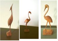 Kranich Reiher Flamingo, Holzvogel, Holzfigur, Vogel, 50er 60er Nordrhein-Westfalen - Augustdorf Vorschau