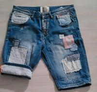 NEU! Wiya Denim Jeans Shorts Bermuda Hippie Flicken Spitze Washed Hessen - Hanau Vorschau