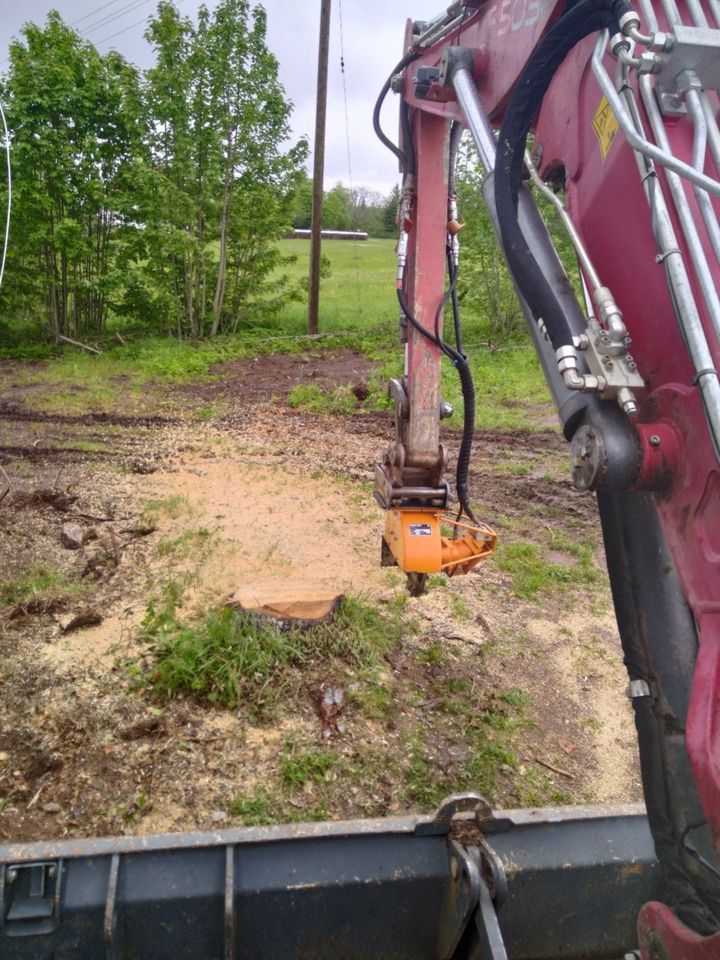 Wurzelstockfräsen Stubbenfräsen Baumstumpf enfernen Fräsen Bagger in Bonndorf