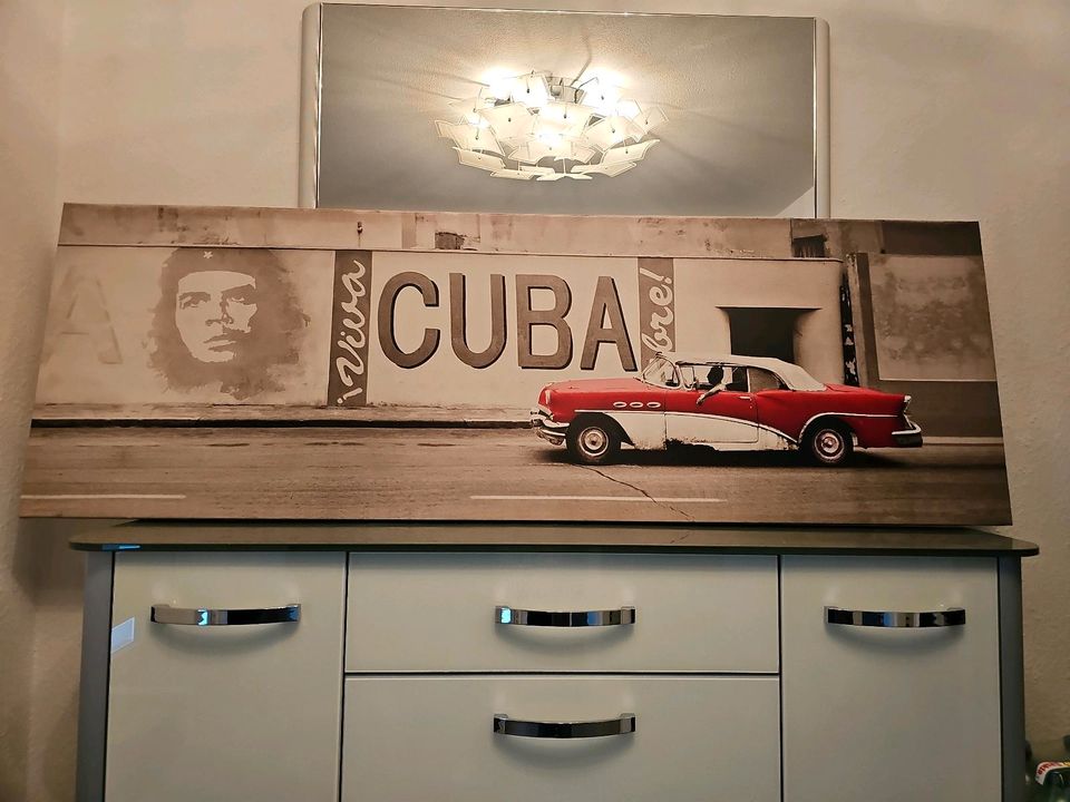 Leinwand Bild Cuba Oldtimer Ernesto Che Guevara in Bochum