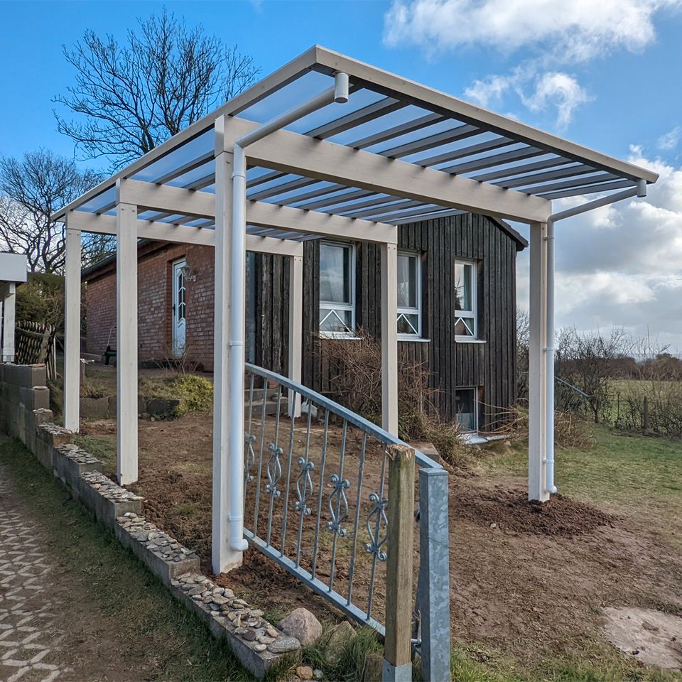 ALU Carport Holzoptik "ARTPORT" Single B3xT5,6m 6 Pfosten in Backnang