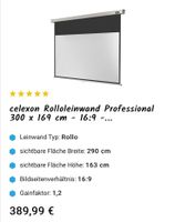 Beamer Leinwand celexon Rolloleinwand Professional 300 x 169 cm Schleswig-Holstein - Lübeck Vorschau