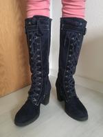 Stiefel mit toller Schnürung, Gr. 41, blau Sachsen - Glauchau Vorschau