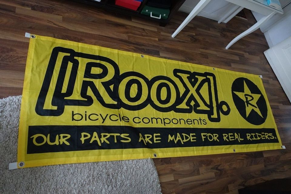 RooX Bicycle Components Bike Parts Banner retro kult mtb downhill in Berlin