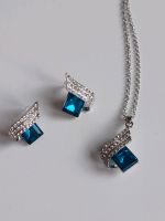 Schmuck Set blaue Kristall-Kette und Ohrringe Stuttgart - Stuttgart-West Vorschau