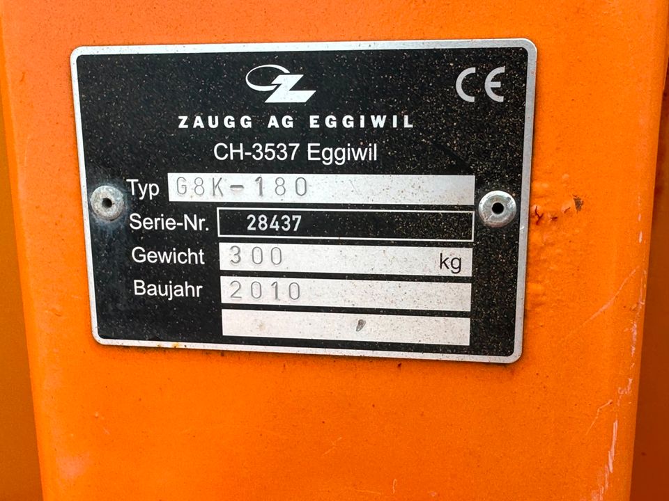 ZAUGG G8K-180 Schneepflug 3-Punkt Aufnahme für Traktor in Nürnberg (Mittelfr)