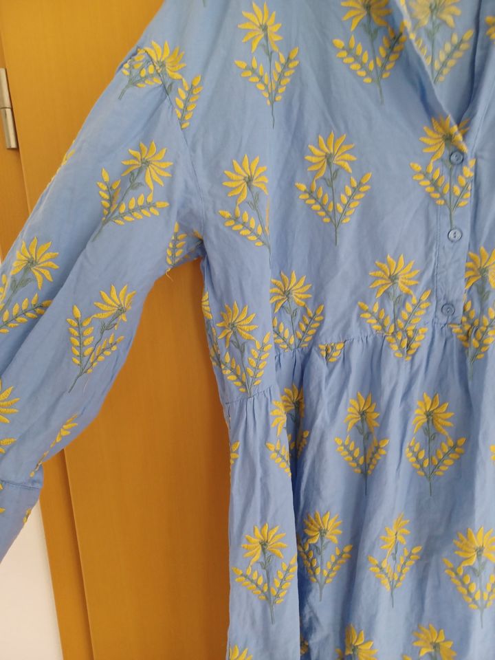 Kleid Tunika Zara XL XXL 44 Sommer Leinen Optik Blumen in Alfdorf