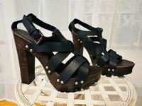 Schwarze Leder-Sandalen von Esprit (EDC), Größe 39 Baden-Württemberg - Wertheim Vorschau