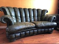 Antik Vintage Designersofa Leder grün Jules Heynen Art Deco Stil Nordrhein-Westfalen - Mönchengladbach Vorschau