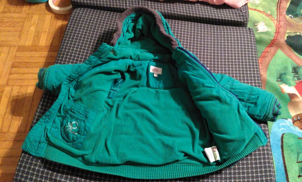 Baby warme Jacke Winterjacke S. Oliver Gr. 74 grün in Dransfeld