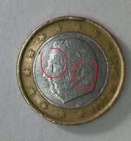 1 Euro Münze Belgien 1999 König Albert II. Fehlprägung(?) Hessen - Biblis Vorschau