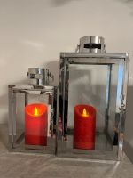 Laternen Windlichter Silber Metall und LED Kerzen Bayern - Kulmbach Vorschau