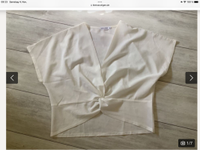 PAPILLONNE M L weiß Top Bluse Shirt kurz crop leicht durchsichti Bayern - Würzburg Vorschau