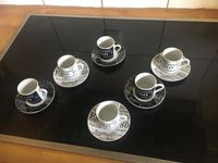 Set 6  Espressotassen mit Untertasse Motiv Coffee Shop von Könitz Bayern - Sonthofen Vorschau