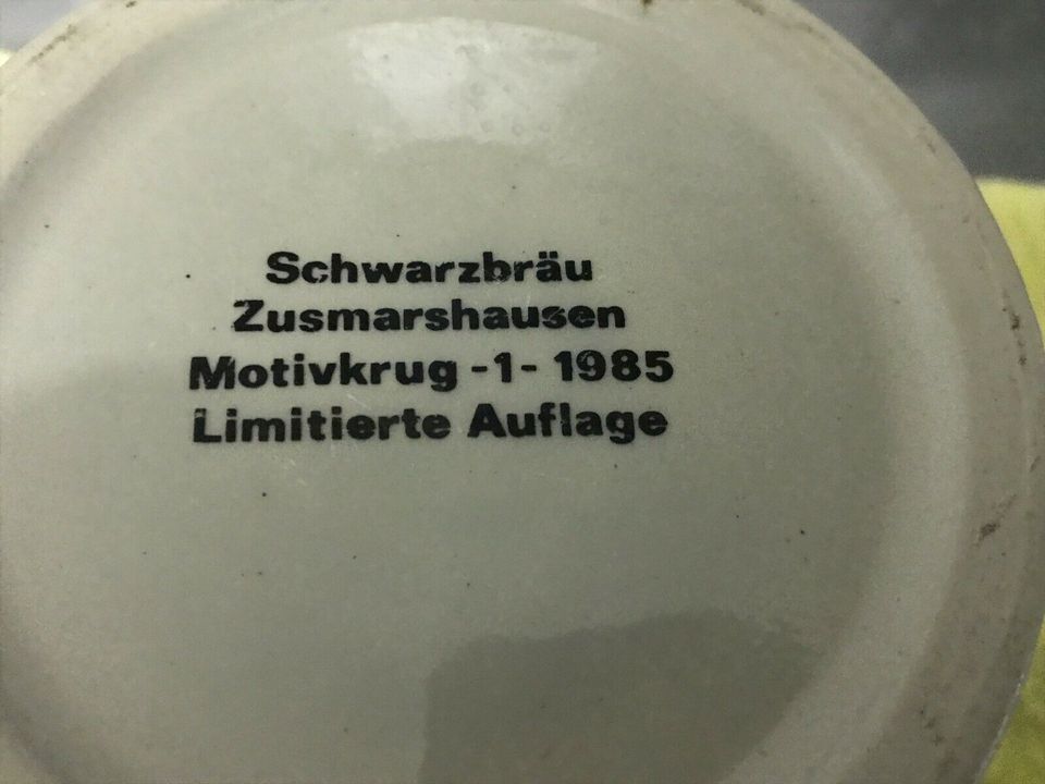 Bierkrug,Motivkrug, Schwarzbräu, Krug 1985, Bier,Brauerei in Dillingen (Donau)