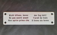 Eisenbahnschild Nicht öffnen, bevor der .....Replika -neu- Rheinland-Pfalz - Gau-Algesheim Vorschau