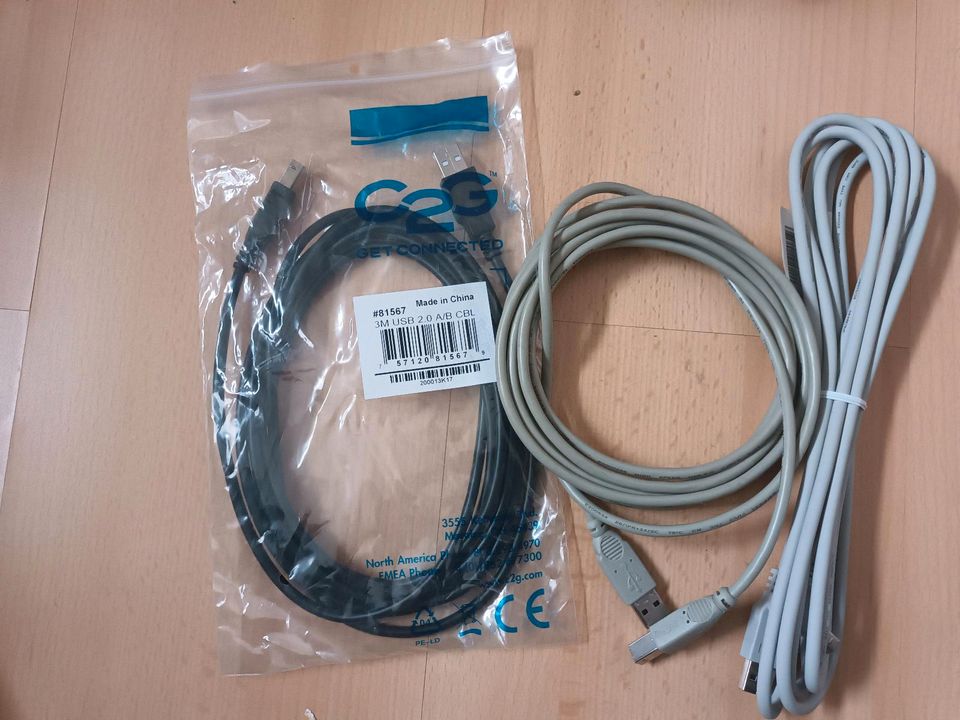 Verkaufe mehrere USB Kabel USB A auf Stecker Mini B in Haibach Unterfr.