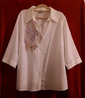 creme farbene Bluse bestickt Leopard Gr 52 "CANDA C&A " neuwertig Sachsen - Kamenz Vorschau