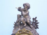 KAMINUHR / TISCHUHR: PUTTO & QUERFLÖTE METALLGUSS um 1880 Nordrhein-Westfalen - Petershagen Vorschau