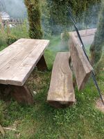 Holztisch mit 2 Bänke abzugeben Mecklenburg-Vorpommern - Stralsund Vorschau