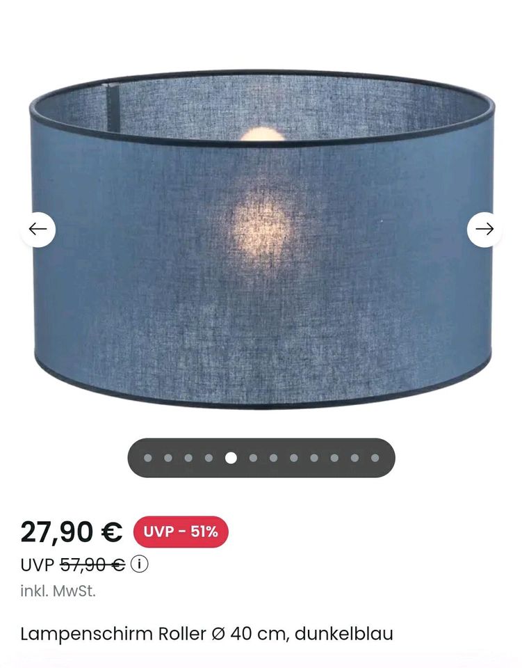 Lampenschirm Duolla blau 40 cm in Bonn