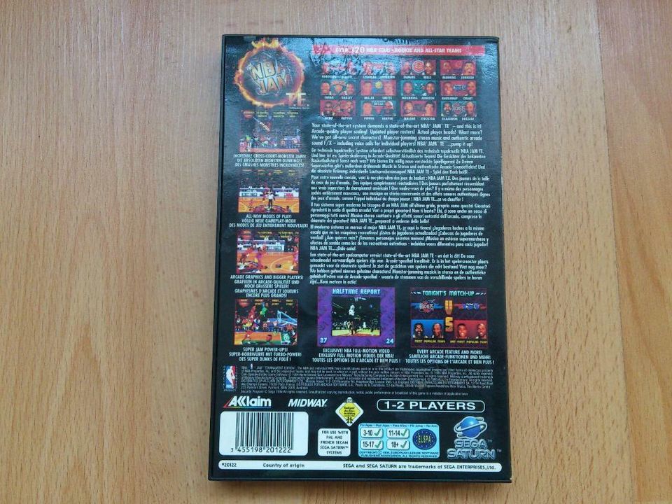 NBA Jam T.E. Tournament Edition Sega Saturn, 1995 OVP + Anleitung in Hannover