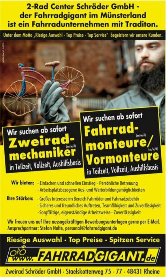 Mitarbeiter (M/W/D) für die Werkstattannahme gesucht! in Rheine