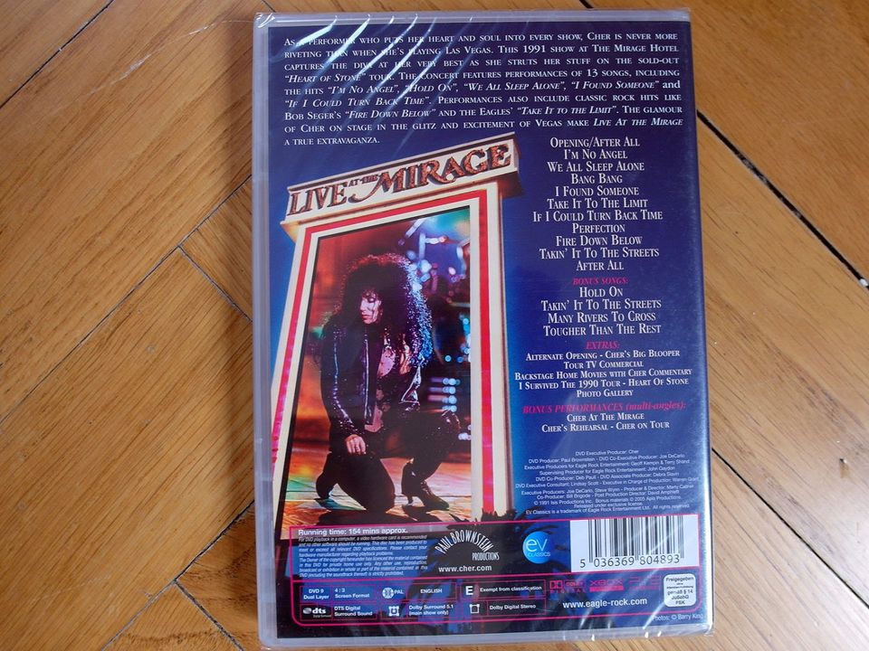 Neue DVD "Cher Extravaganza Live At The Mirage" (FSK 0) in München