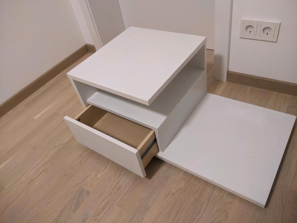 Nachtkästchen weiss, 80x43x34cm, Nachttisch Schlafzimmer, Kommode in Biberach an der Riß