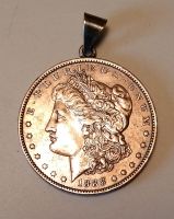 Original One Dollar Silber-Münze 1888 Morgan mit Öse & Anhänger Nordrhein-Westfalen - Hilden Vorschau