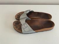 Birkenstock Madrid Gr. 40 Silber Nordrhein-Westfalen - Borgholzhausen Vorschau