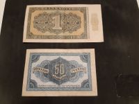 2 x Deutsche Banknote  1 Deutsche Mark 1948 & 50 Pfennig 1948 Sachsen - Zwoenitz Vorschau