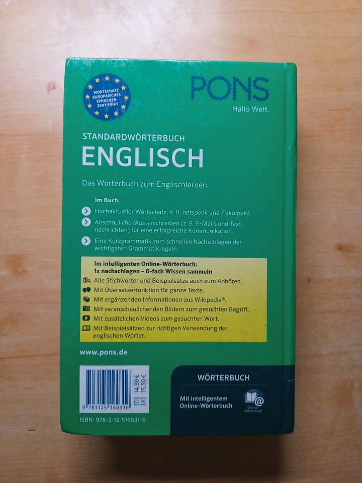 Pons Englisch Wörterbuch, Standartwörterbuch in Hohenthann