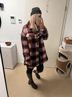 Hemdjacke kariert schwarz weiß rot oversize S/M Hessen - Hattersheim am Main Vorschau