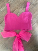 Damen Bandeau cropped Top pink Rosa Zara Gr. S Bayern - Gilching Vorschau