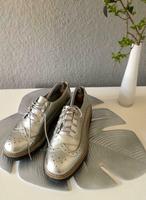 Schnürschuhe Flats silber 40 H&M Brogues schwarz Budapester Berlin - Köpenick Vorschau