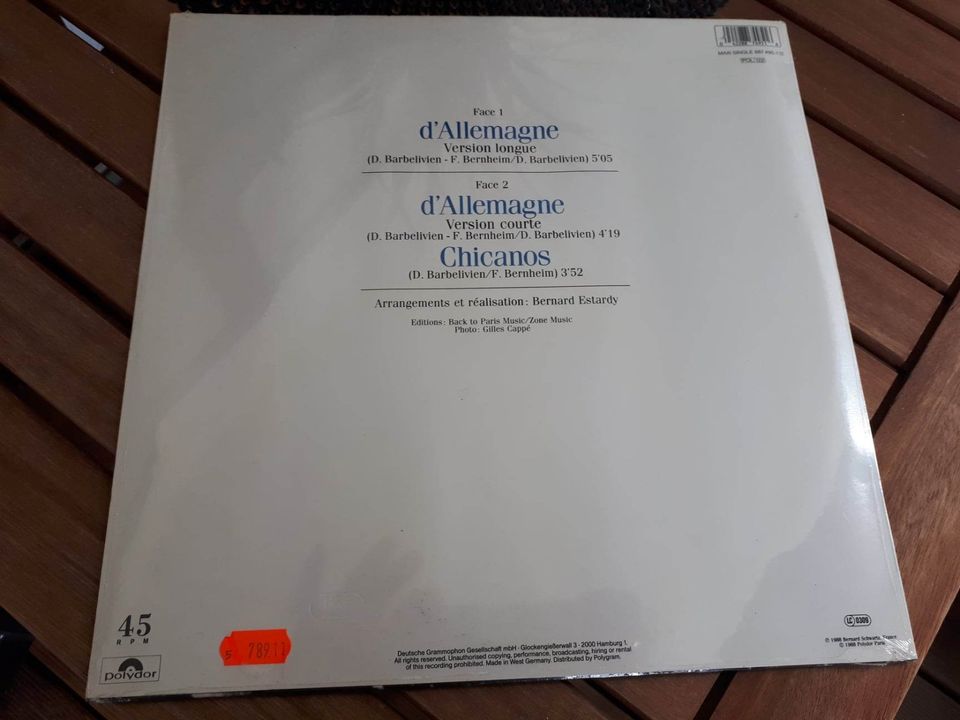 PATRICIA KASS‎ – D'ALLEMAGNE  Vinyl, 12", Maxi-Single, 45 RPM in Kehl