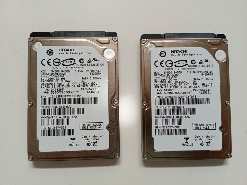 2X 500 GB Notebook 2,5 Zoll Festplatte in Bochum