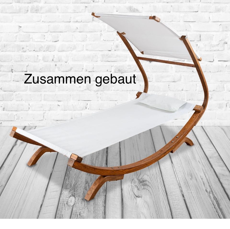 Loungebett mit Sonnendach 220x84x135cm in Regesbostel